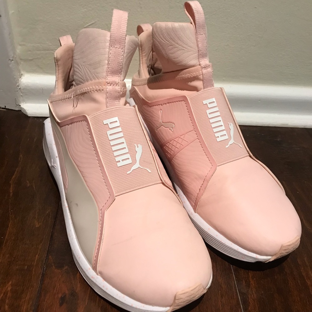 Pink puma sneakers